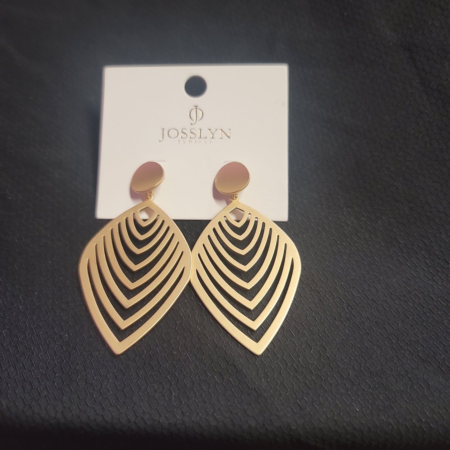 Matte gold modern earring