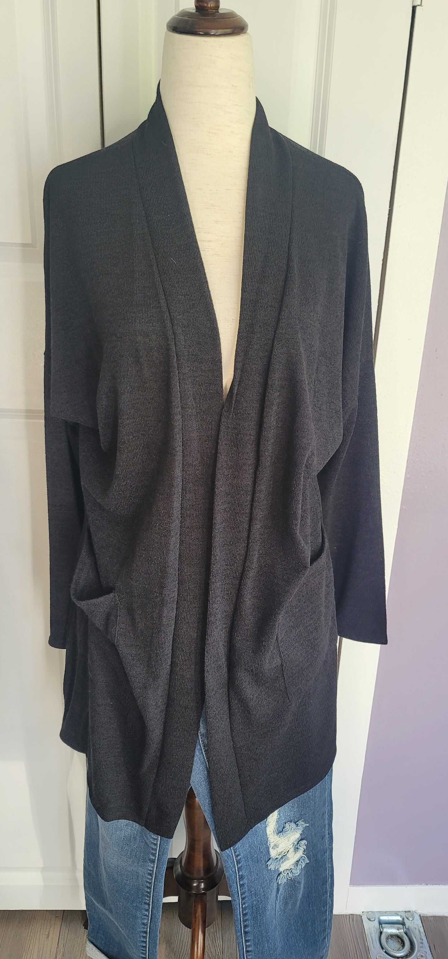 Black cardigan