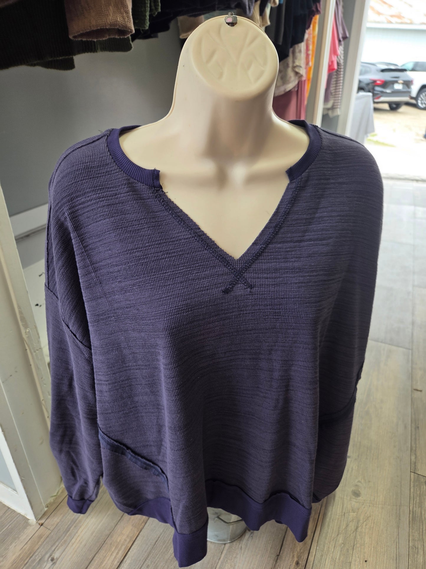 Navy Casual Top