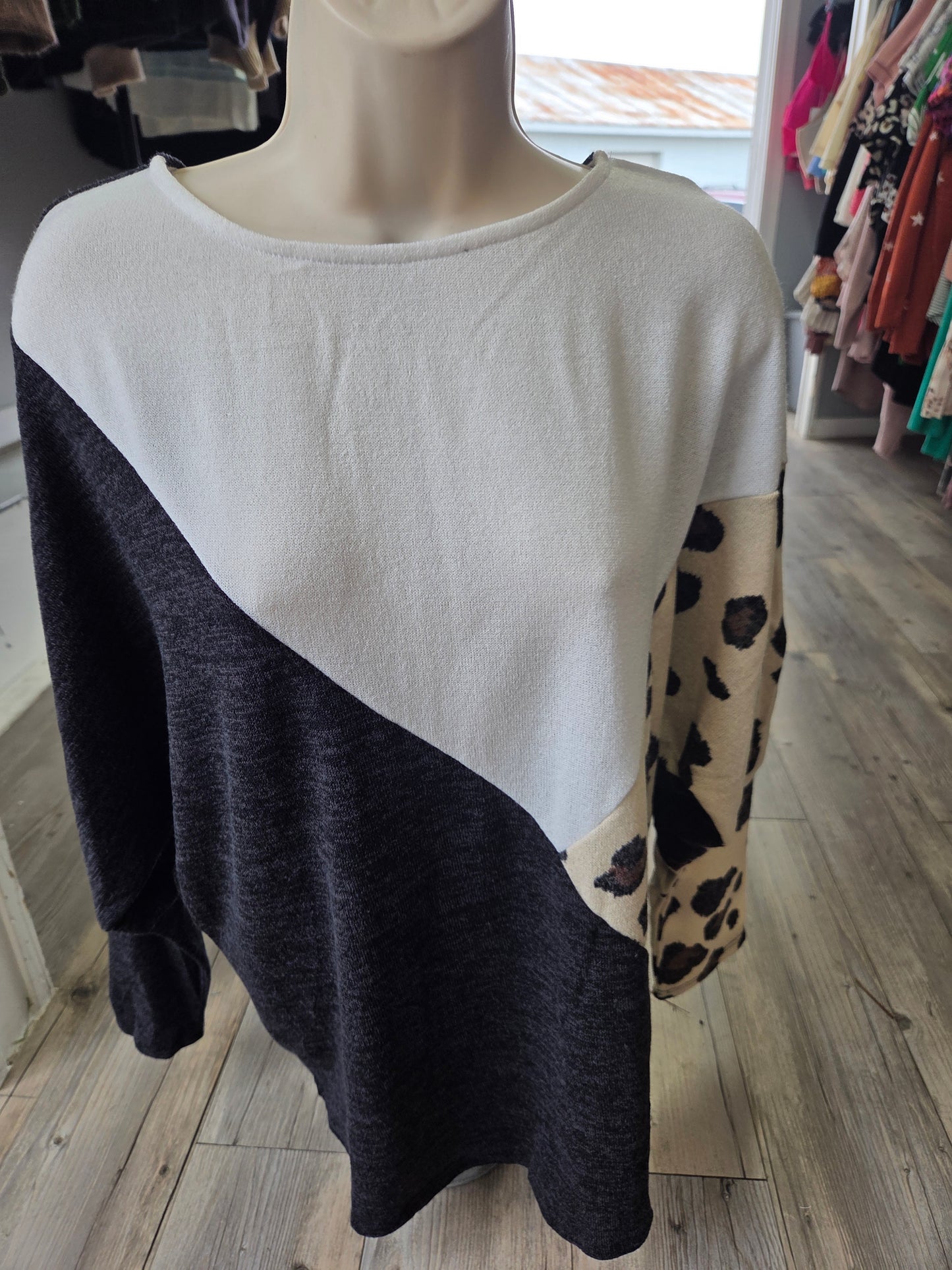Color block animal print