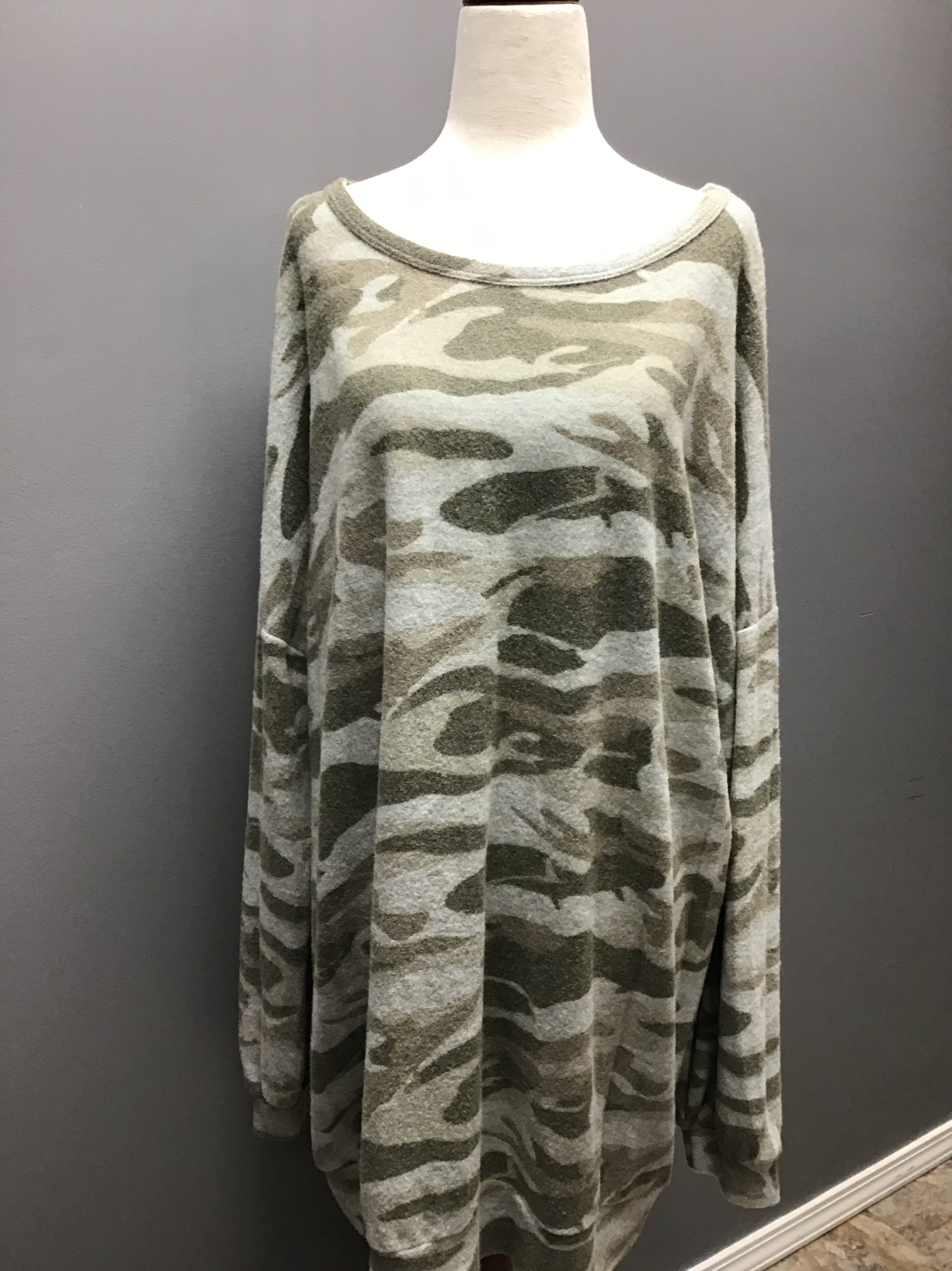 Camo cashmere top