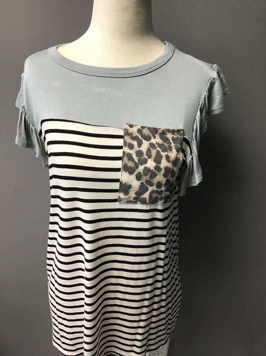 Solid stripe tee