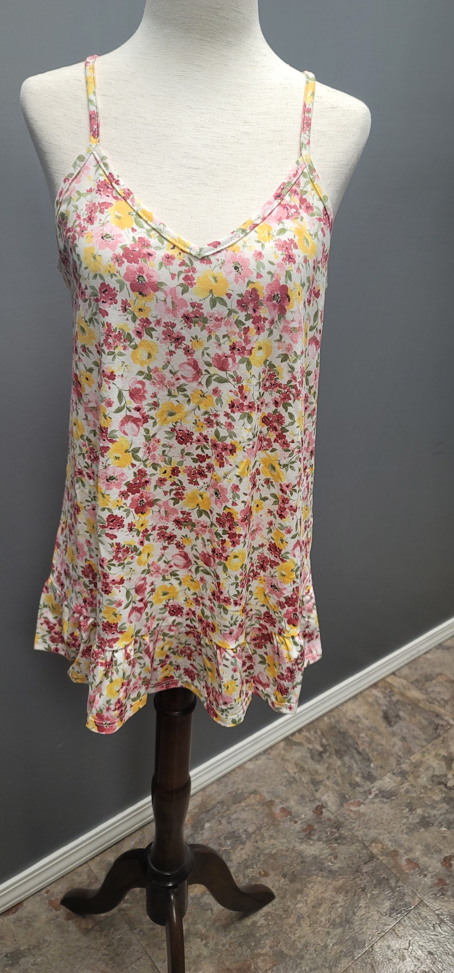 Mauve floral print camisole