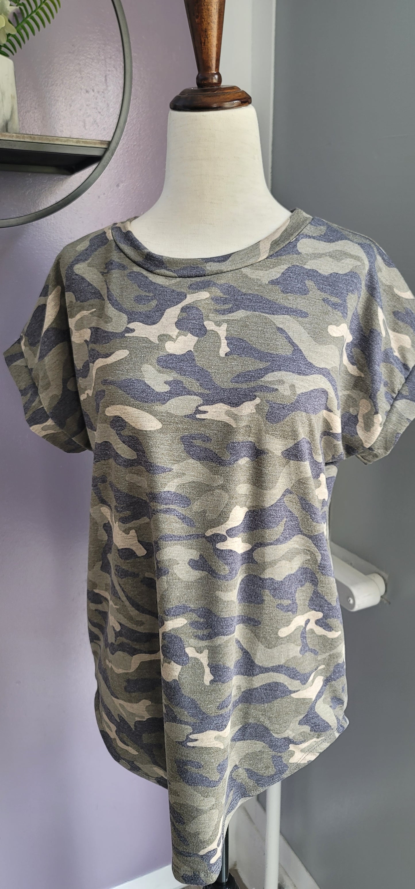 Olive camo top