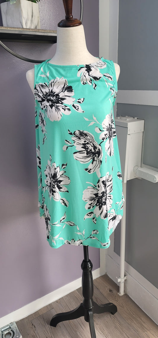 Floral tunic tank