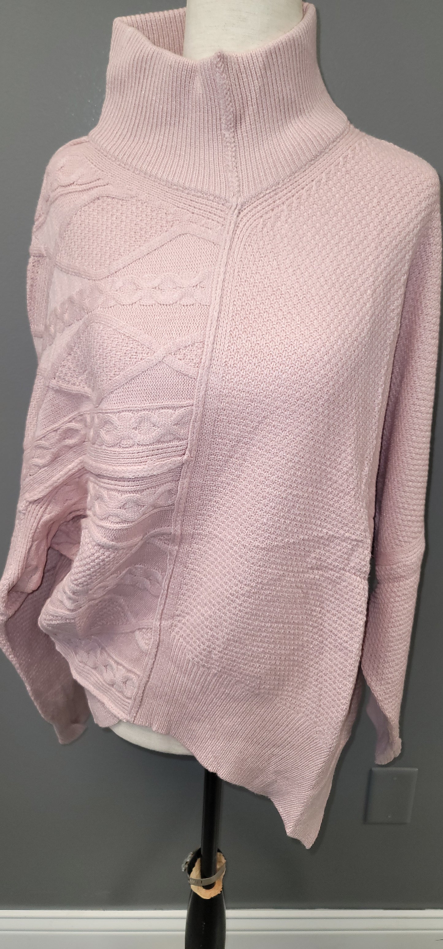 Mauve waffle knit sweater