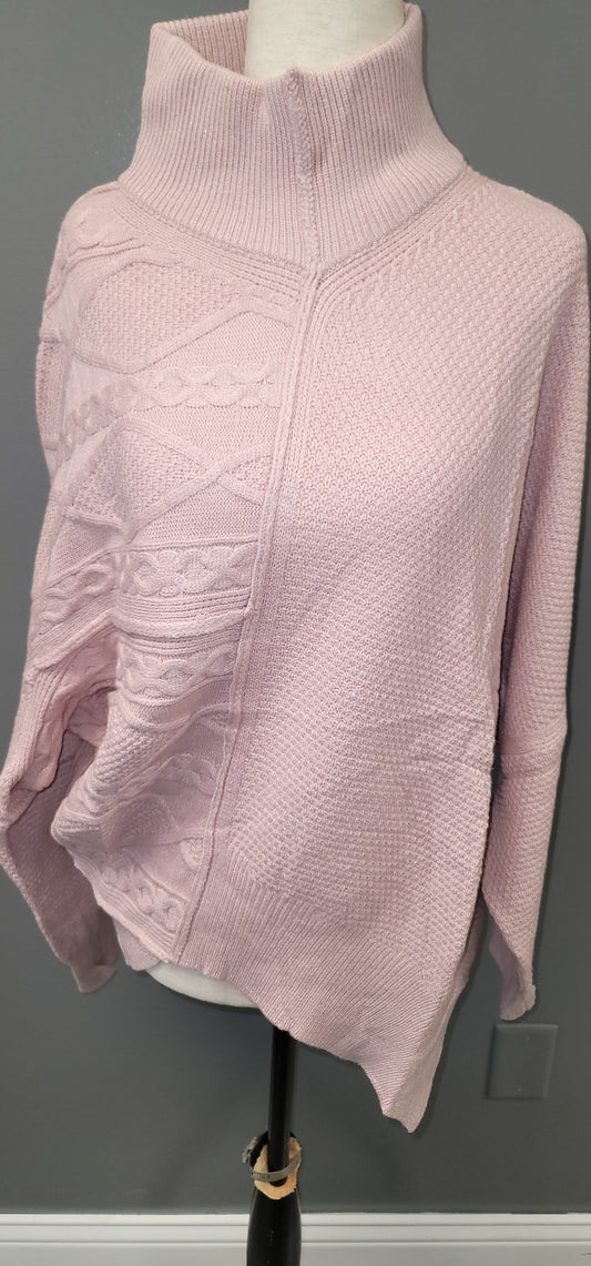 Mauve waffle knit sweater