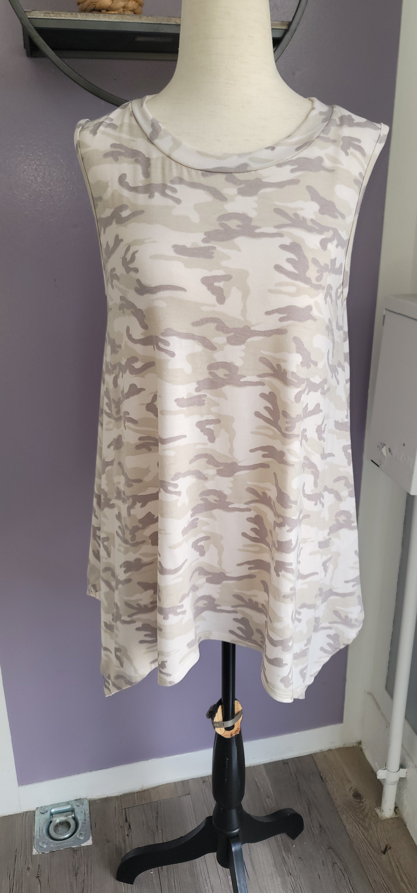 Vintage camo tunic tank