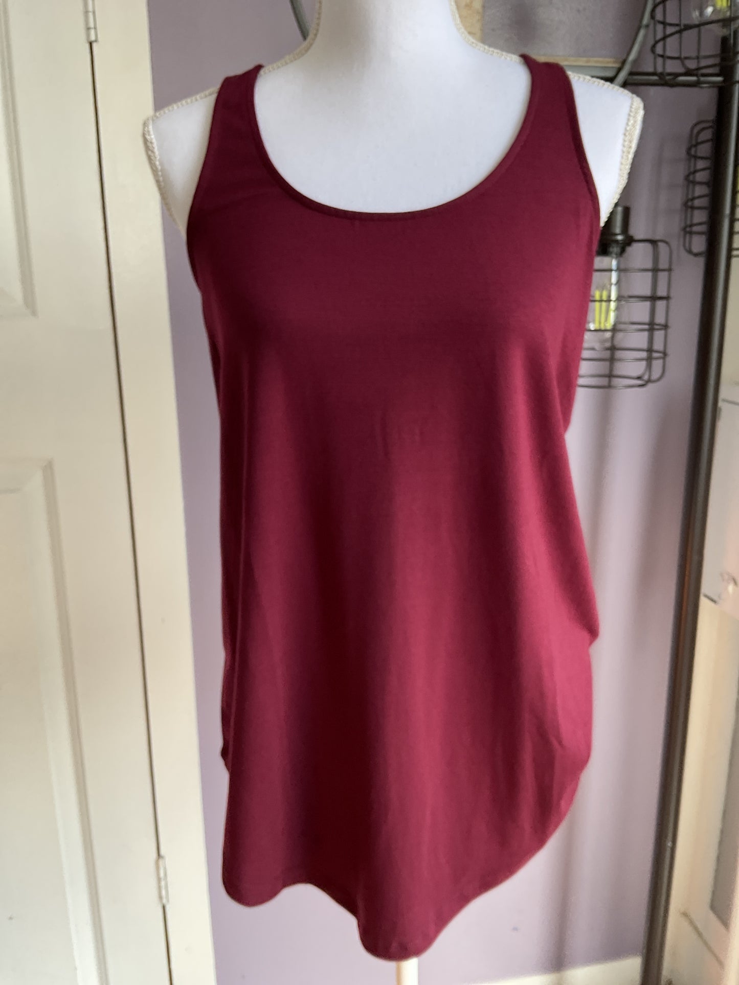 Dark burgundy tank