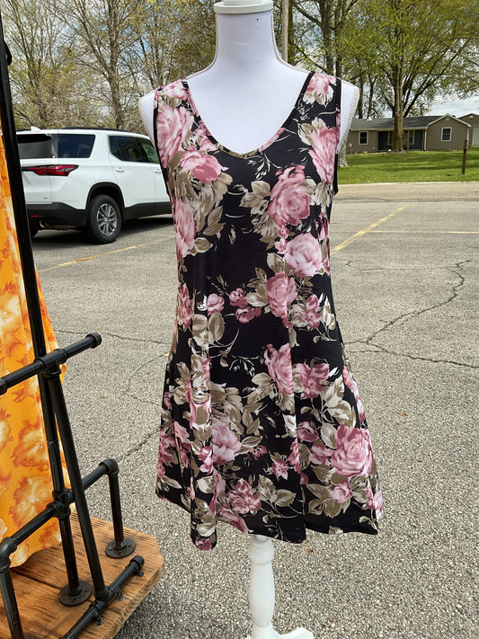 Black multi color dress