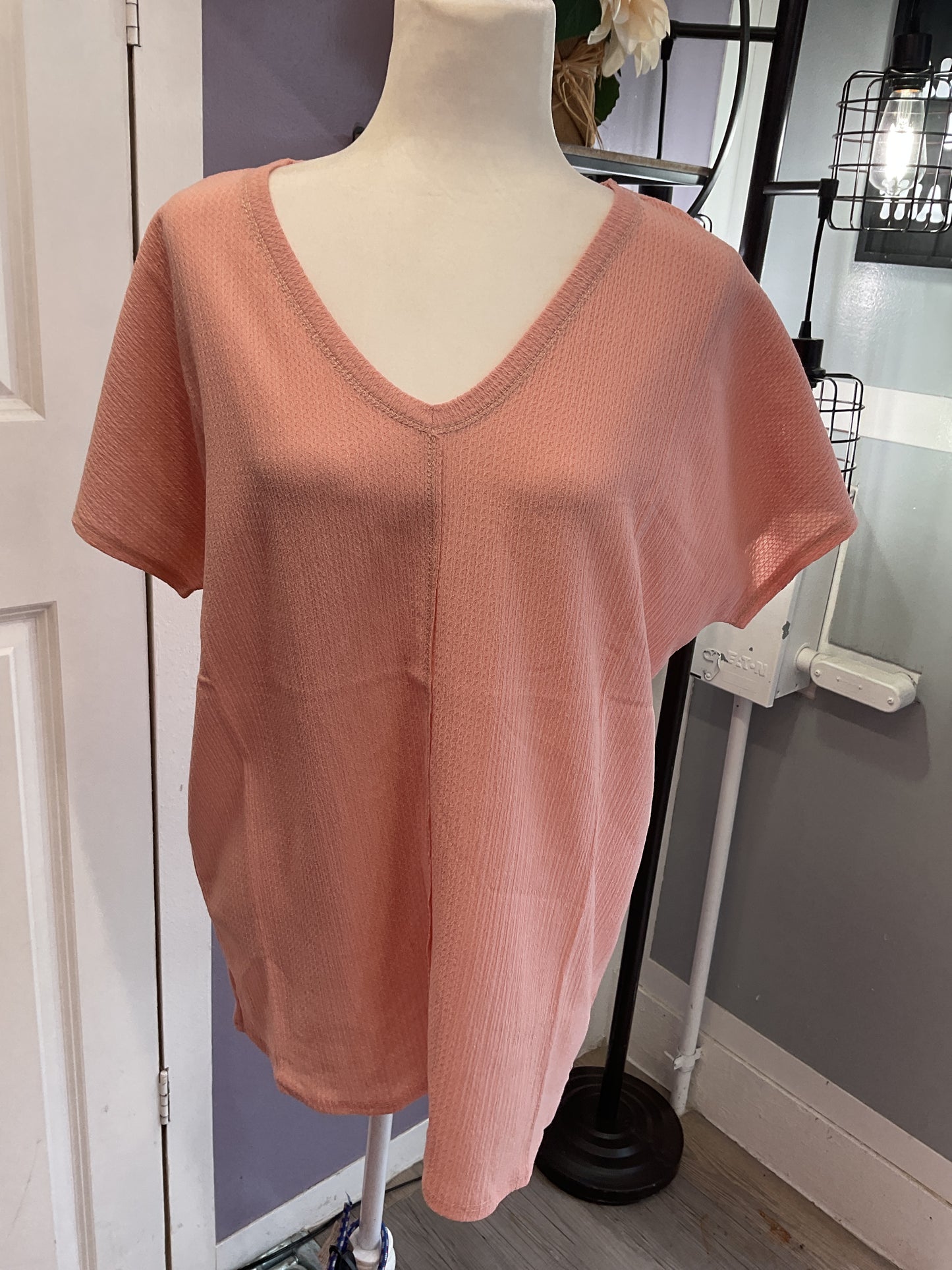 Texture woven top