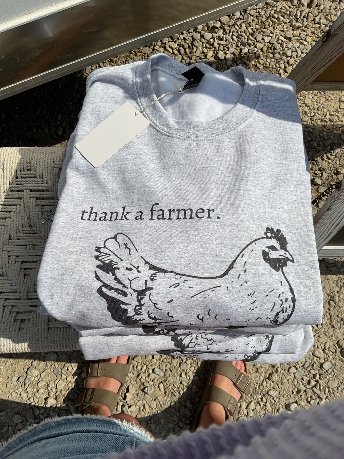Thank a farmer chicken
