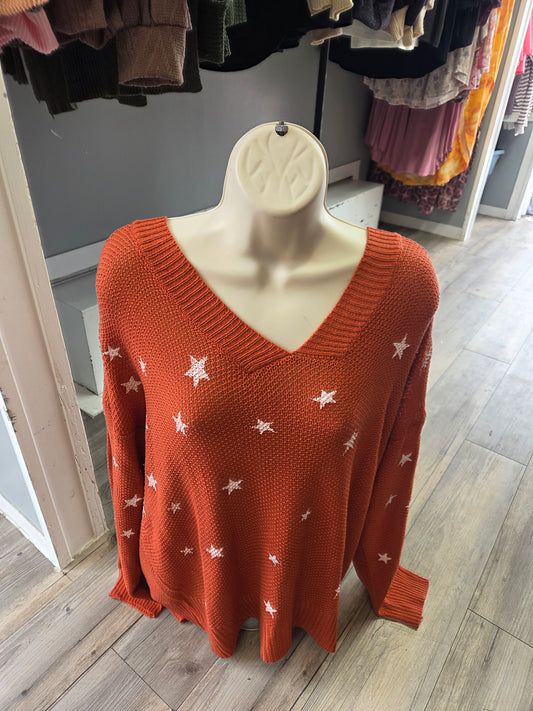 Star print sweater