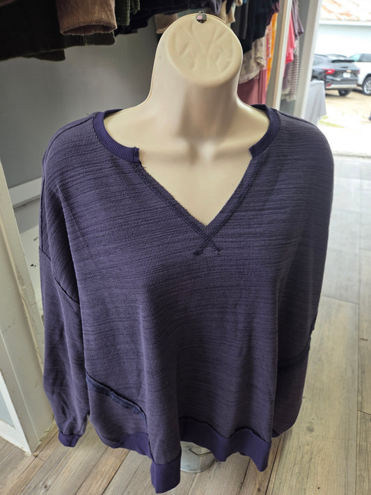 Navy Casual Top