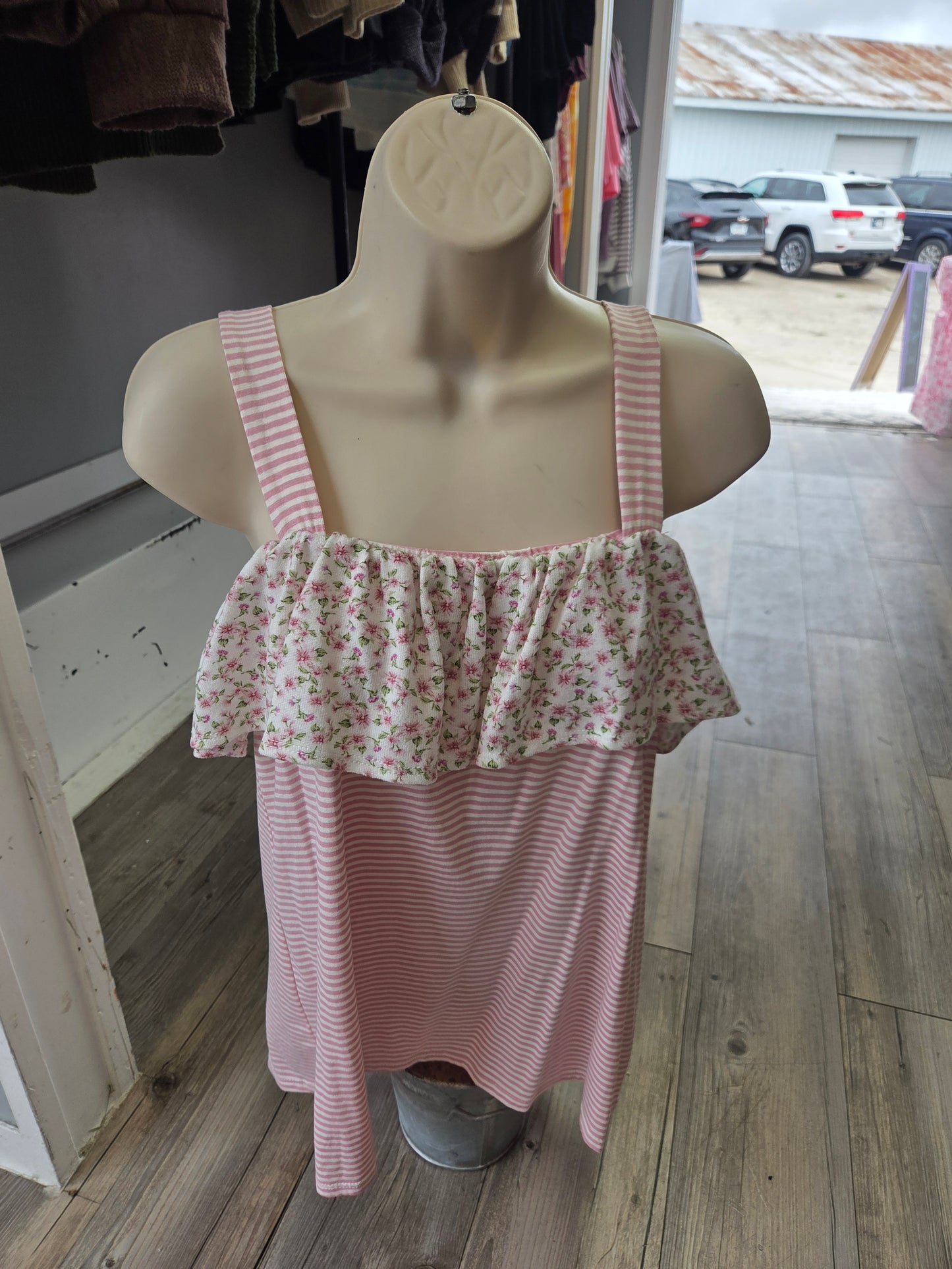 Dusty Pink and floral tank