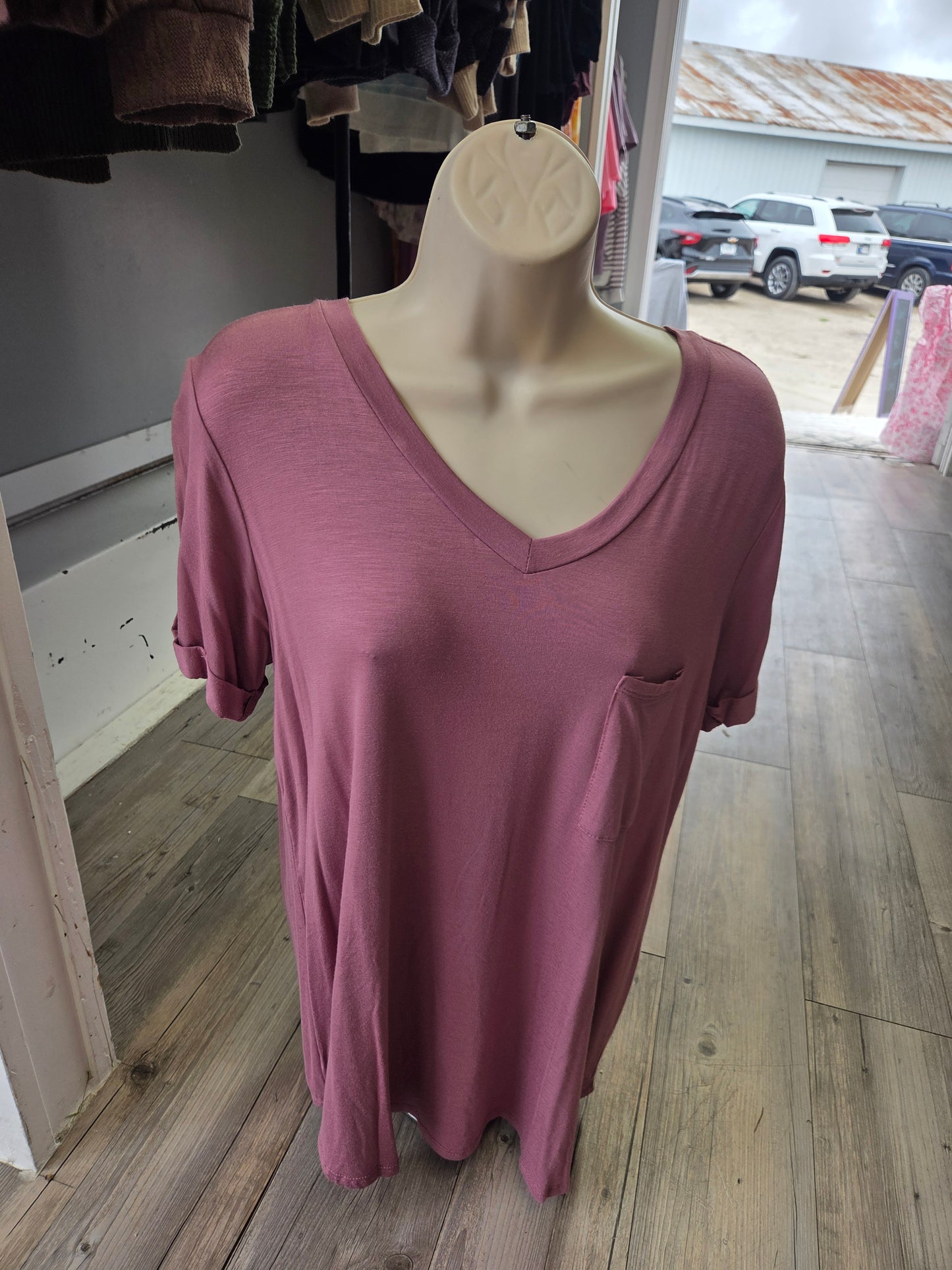 Solid Dusty Lavendar Top