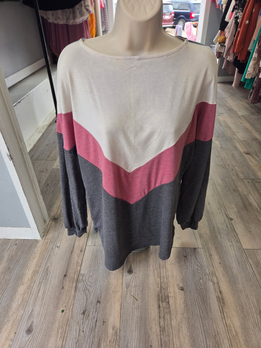 Contrast drop shoulder