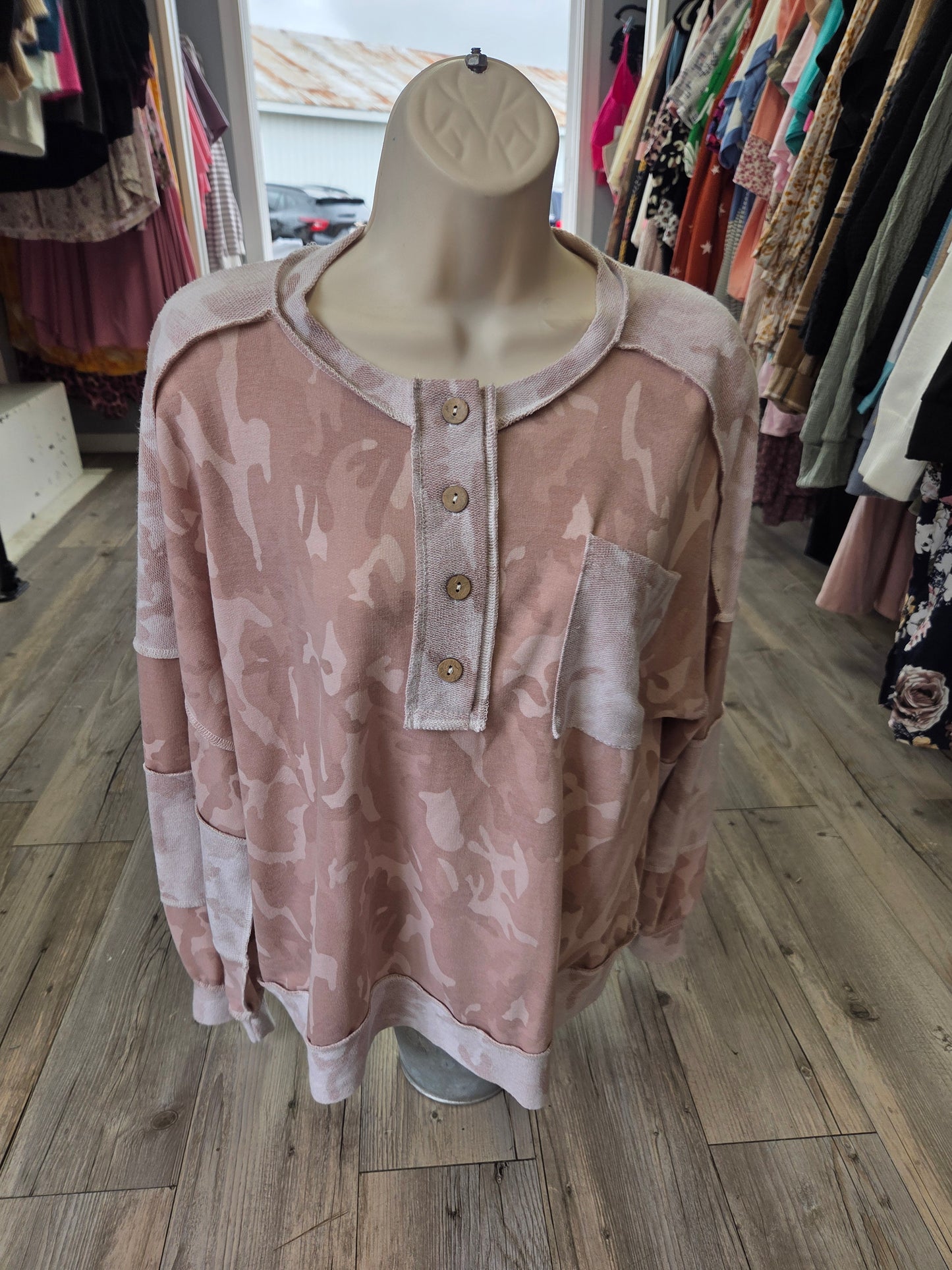 Dusty rose color block