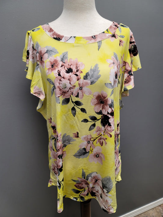 Yellow floral top
