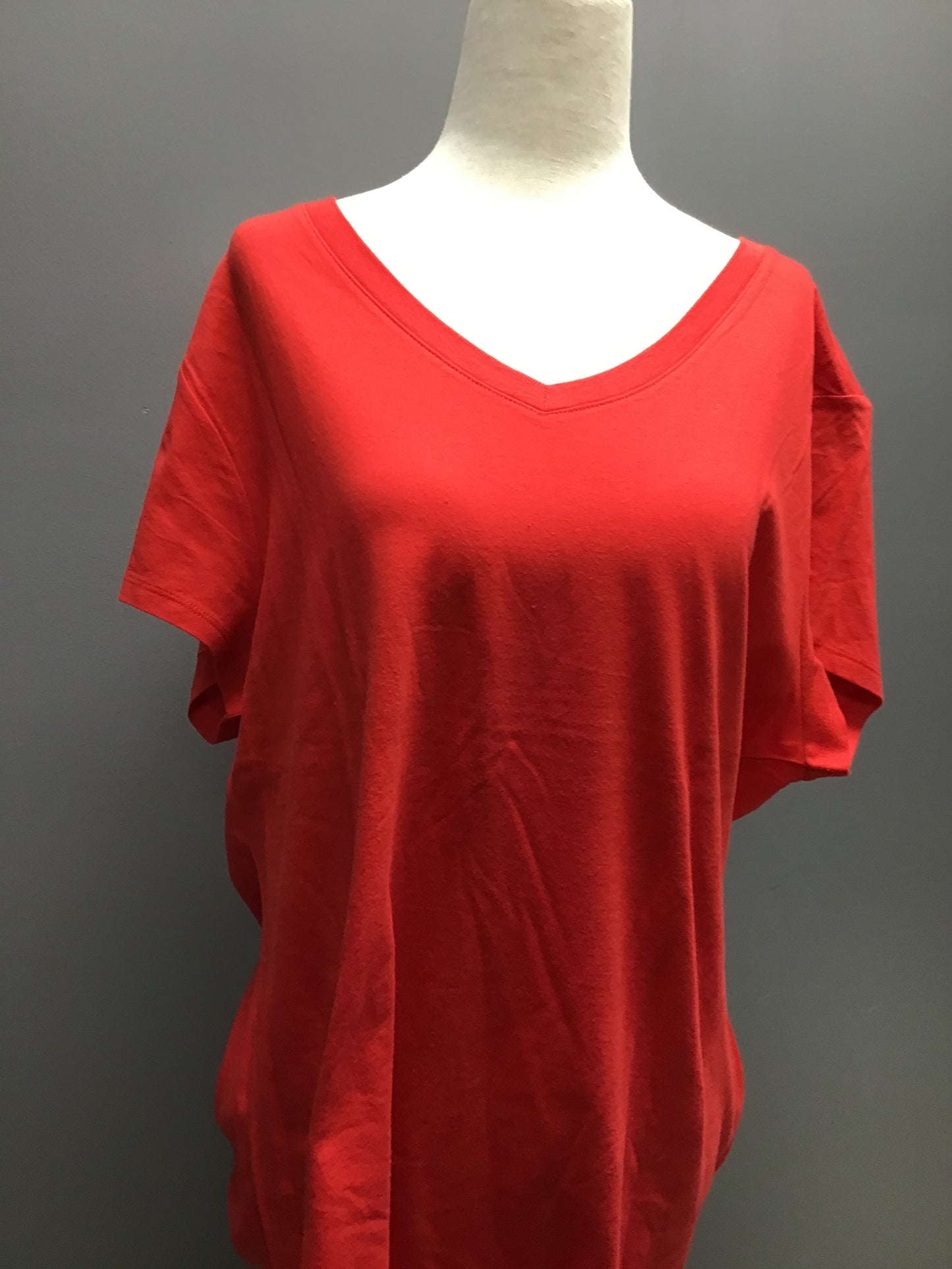 Solid v neck tee